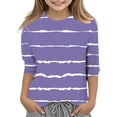 thumbnail image 1 of MIASHUI Toddler Girls Boys Raglan 3/4 Sleeve Shirts Baseball Tee Cotton Tees School Uniforms,Purple,9-10 Years, 1 of 4