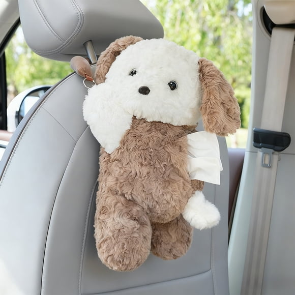 Cute Hanging Tissue Box Car Home Storage Bag 13 In Tool Free Snap Installation Hidden Zipper Design Organizer For Tissues Car Front Rear Seats Home Wall Hooks Birthday Party Decor Bags