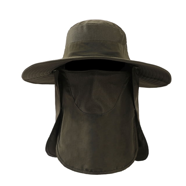 Maytalsory Chapeau de Soleil Imperméable pour Activités Extérieures Capuche Ajustable Vert Militaire