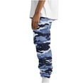 thumbnail image 3 of WRKEKC Cargo Pants for Men Camouflage Elastic Waist Straight Leg Drawstring Pocket Work Pants for Gear, 3 of 6