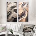thumbnail image 1 of Designart "Desert Oasis Rivers among Eternal Dunes I" Desert Framed Wall Art Set Of 2 - Global White Framed Canvas Set For Living Room Decor, 1 of 6