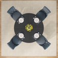 thumbnail image 4 of Tribesigns 47-Inch Round Dining Table, Farmhouse Kitchen Table with Cross Base for 4 People, Wooden Tabletop & Black Finish for Dining Room, 4 of 5