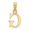 thumbnail image 4 of Diamond2Deal 14K Pendentif Lettre g en Or Jaune pour Femmes, 4 of 6