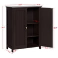thumbnail image 4 of Yaheetech Floor Cabinet with 2 Durable Doors and 2 Adjustable Shelves, Espresso, 4 of 6
