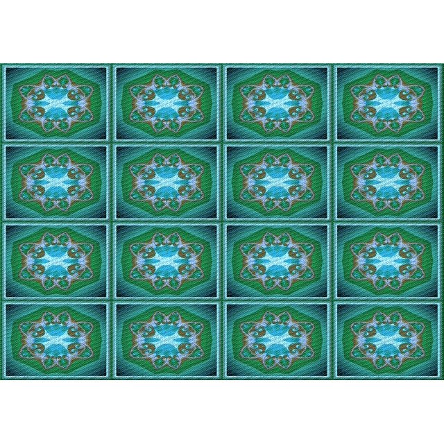 Ahgly Tapis Rectangulaire Lavable en Machine Intérieur Transitionnel Vert Profond, 5 Pieds x 8 Pieds