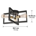 thumbnail image 3 of Artika Holt Rustic Flush Mount Ceiling Light Fixture, Black, 3 of 6