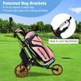thumbnail image 4 of Goplus Folding 3 Wheels Golf Push Cart W/Bag Scoreboard Adjustable Handle Red, 4 of 8