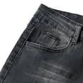 thumbnail image 4 of Bigersell Womens Cargo Jeans Cropped Jeans Clearance Ladies Jeans Trendy Fall 2023 Jegging Denim Pants Button Closure Ripped Straight Leg Jeans Female Fitted Mid Waist Long Pants Style J-64 Black S, 4 of 7