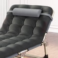 thumbnail image 4 of Lit Pliant une Personne Lit Pliant Chaise de Camping Lit Simple Fauteuil Inclinable Lit Pliant une Personne Chaise Longue Inclinable Pliante pour Camping Pause Déjeuner au Bureau Extérieur Urgence, 4 of 8