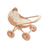 Siruishop Miniature Stroller Toy Simulation Dollhouse Furniture for Baby Birthday Gift Pink