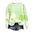 thumbnail image 1 of Chandail de la Saint-Patrick pour Femmes, Imprimé Saint-Patrick, Col Rond, Manches Longues, Sans Capuche, 1 of 3