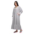 thumbnail image 2 of Moomaya Chemise de Nuit Maxi Boutonnée à Manches Longues Imprimée en Coton pour Femmes, 2 of 5