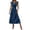Blue, variant on Lenpel Women's Summer Dresses Ruffle Sleeve V Neck Tiered Boho Flowy A-Line Midi Dresses Casual Beach Vacation Sundresses(Green,XX-Large)