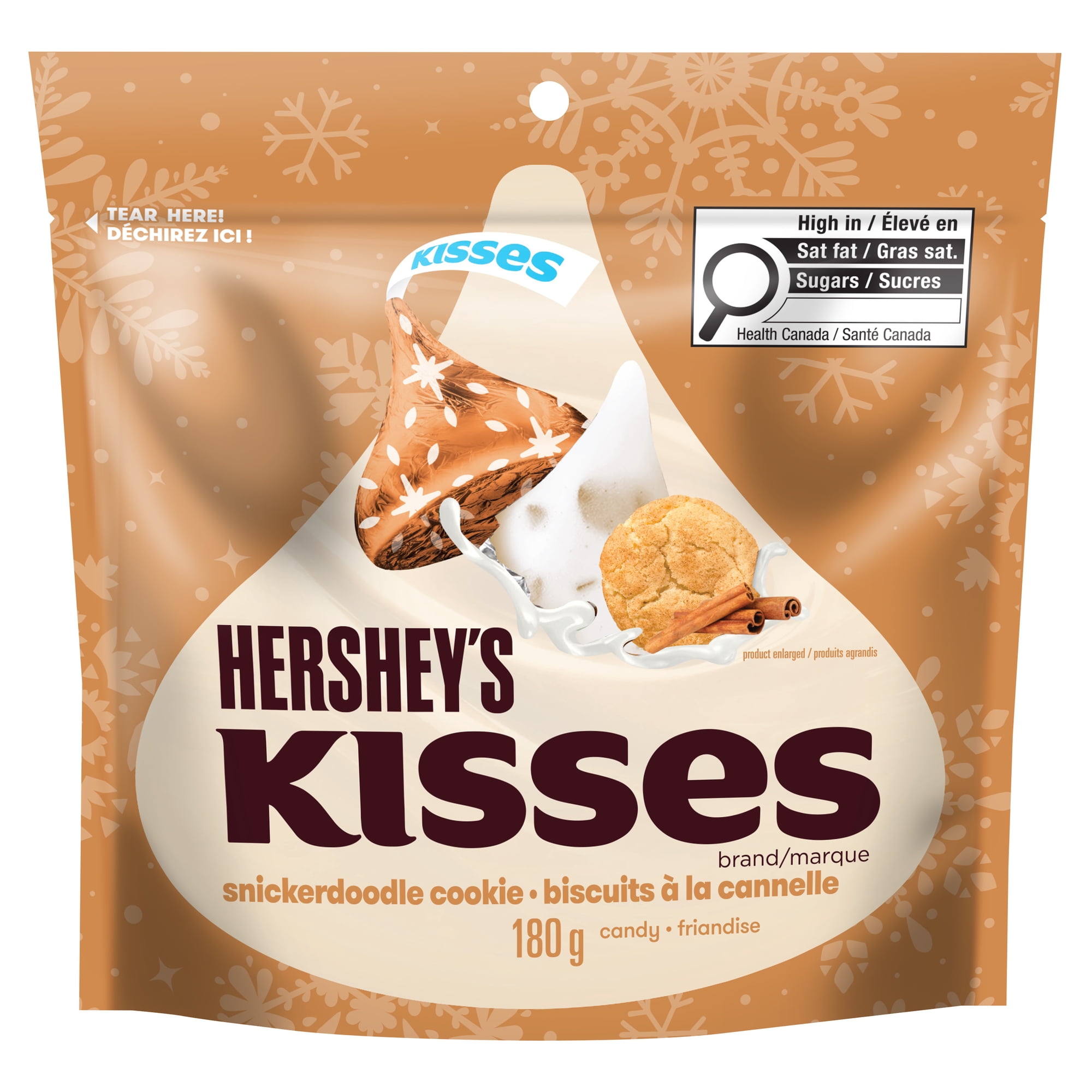 HERSHEY'S KISSES Snickerdoodle Cookie Holiday and Christmas Candy