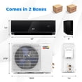 thumbnail image 3 of Costway 24000 BTU Wifi Enabled Mini Split Air Conditioner & Heater with Heat Pump Black, 3 of 8