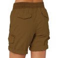 thumbnail image 2 of Innerwin Shorts Summer Casual Ladies Cargo Work Short Stretch Linen Ginger S, 2 of 7
