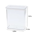 thumbnail image 3 of LSLJS Airtight Cereal Storage Container with Lids, Clear 2.4L Airtight Kitchen Food Storage Container for Grain, Sugar, Flour, Rice, Nut, Snacks, Storage Tank, 3 of 7