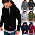 thumbnail image 2 of Sweat à Capuche pour Hommes Automne Hiver Slim Pull à Manches Longues Mode Urbaine, 2 of 4