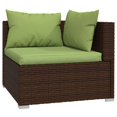 thumbnail image 3 of vidaXL 9 Piece Garden Lounge Set with Cushions Poly Rattan Brown, 3 of 5