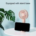 thumbnail image 4 of Decodeary Portable Fan Handheld Mini Desktop 3 Speed Cooler Office Dorm Travel White 1Set, 4 of 6