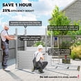 thumbnail image 3 of Outsunny 4.6' x 9' Metal Outdoor Storage Shed with Lockable Doors White, 3 of 9