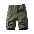thumbnail image 1 of Styesk Mens Shorts Men's Pockets Cargo Pants Casual Button Classic Summer Short With Multi Pockets, 1 of 5