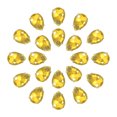 thumbnail image 1 of Unique Bargains 20Pack Teardrop Sew on Rhinestone - 18x13mm Glass Teardrop Crystal Rhinestones in Gold Prong Setting (Yellow), 1 of 7