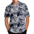thumbnail image 1 of Mens Hawaiian Print Lapel Short Sleeve Shirt, 1 of 9