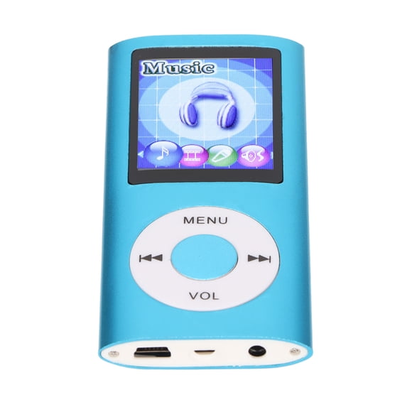 Lecteur de Musique MP3, Lecteur MP3 Facile à Utiliser Multifonction Extensible jusqu'à 64 Go pour Divertissement pour Voyage Noir,Argent,Bleu