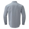 thumbnail image 4 of Kcodviy Turn-Down Shirt Long Bodysuit Short Tops Button Sleeve Men's Short Sleeve Button Casual Solid Men Shirts, 4 of 5