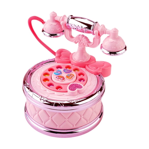 Milaget Jouet Téléphone pour Bébé, Éducation Précoce, Téléphone Factice pour Enfants de 3 Ans et Plus, Garçon Fille, Rose