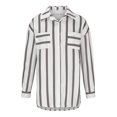 thumbnail image 4 of EQWLJWE Liquidation d'Été! Chemise Décontractée Mi-Longue à Rayures Verticales Multicolores pour Femmes, Manches Longues, 4 of 6