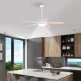 thumbnail image 2 of Patiojoy 52" Ceiling Fan with Light and Remote Control Indoor Modern Ceiling Fan with Quiet Reversible ETL Motor White, 2 of 10