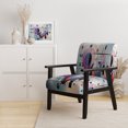 thumbnail image 2 of Designart « Illusions Spatiales Violet Suprématisme » Fauteuil d'Appoint Rembourré Abstrait Multicolore - Fauteuil Moderne pour Salon, 2 of 7
