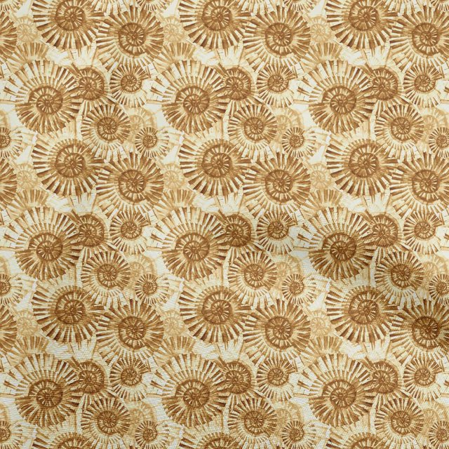 oneOone Silk Tabby Gamboge Yellow Fabric Ocean Sewing Material Print Fabric By The Yard 42 Inch Wide