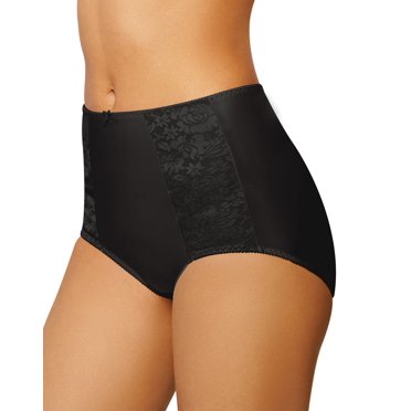 Bali Womens Double Support Brief, 10, Black