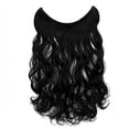 thumbnail image 1 of Synthetic V-shaped Long Curly Water Wave Clips In Hair Extensions Hair Piece, 1 of 8