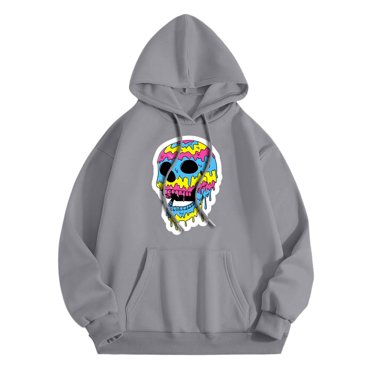 TJAZFJPA Skeleton Hoodie Men's Collection Hooded Sweatshirt Mens White Hoodie Plain Hoodies for Men