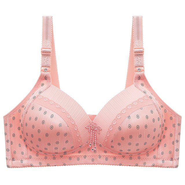 Soutiens-gorge à Enfiler pour Femmes, Soutien-Gorge à Enfiler avec Encolure en V, Style T-Shirt, W-1261, Roses, TG