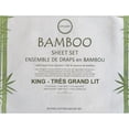 thumbnail image 3 of Cotton House - Bamboo Sheet Set, Hypoallergenic, King Size, Pale Gray, 3 of 4