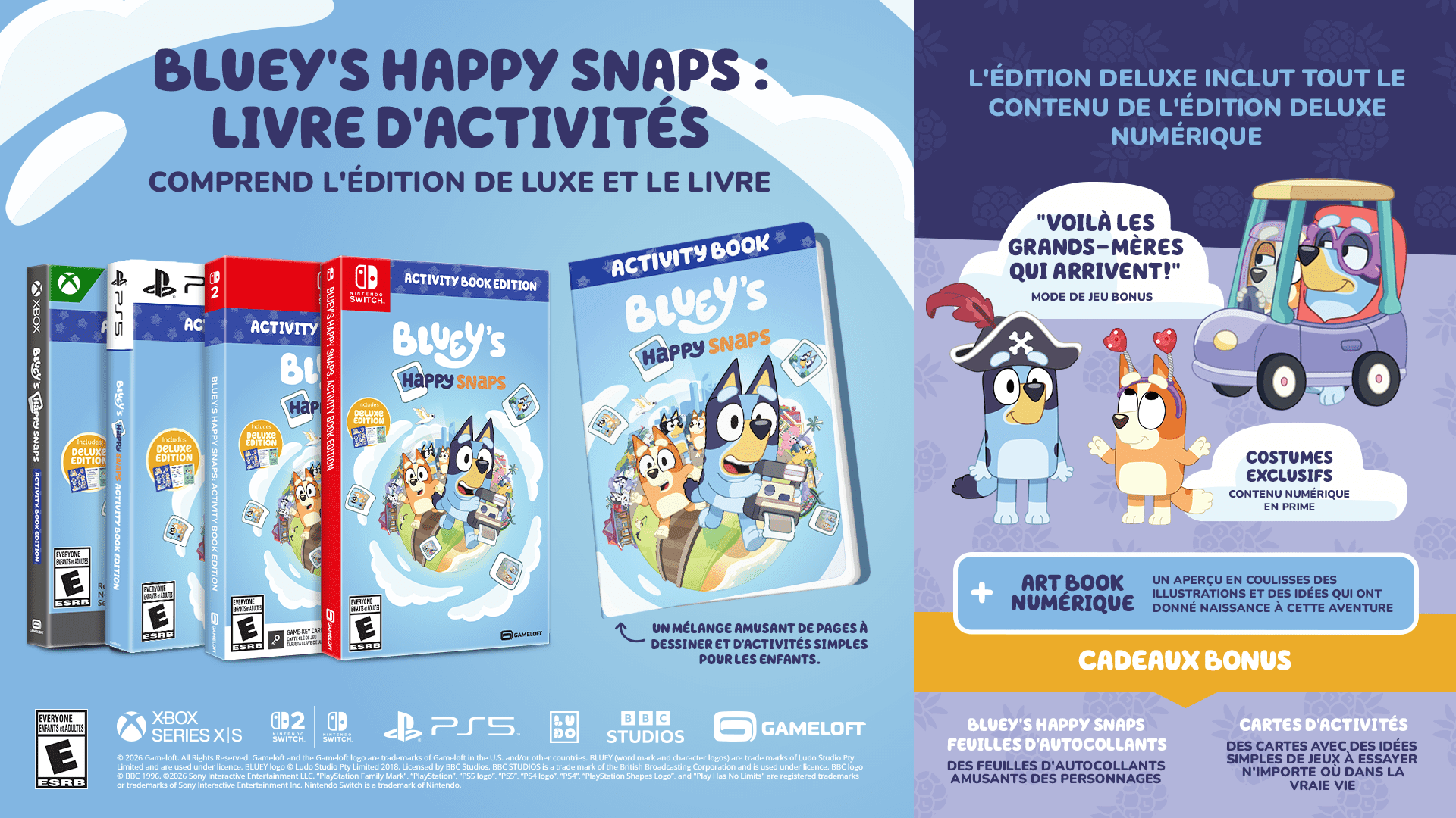 Jeu vidéo Bluey's Happy Snaps: Activity Book Edition pour (Nintendo Switch)