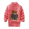 thumbnail image 1 of Chandail d'Hiver pour Garçon Fille Cartoon Bear Tricoté Col Bas, 1 of 7