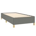 thumbnail image 2 of vidaXL Twin Bed Frame, Fabric Upholstered Platform Bed Frame, Dark Gray, No Mattress, 2 of 6