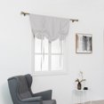 thumbnail image 1 of Innerwin Half Window Curtains Solid Color Kitchen Valance Rod Pocket Soft Short Blackout Curtain Ruched Waterproof Panels Darkening Thermal Insulated Gray 47.24 x 55.12", 1 of 8