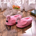 thumbnail image 2 of Women's Flamingo Slippers Slippers Plush Animal Slippers(Pink), 2 of 5