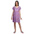 thumbnail image 3 of Moomaya Chemise de Nuit d'Allaitement à Col Rond pour Femmes, Imprimée, à Manches Courtes, 3 of 5