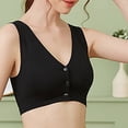thumbnail image 2 of Timegard Front Closure Bras for Women Wireless Button Wide Strap Full Support Comfort Daily Bras Camis, 2 of 5