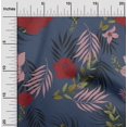 thumbnail image 2 of oneOone Polyester Lycra Blue Fabric Florals Craft Projects Decor Fabric Printed By The Yard 56 Inch Wide, 2 of 4