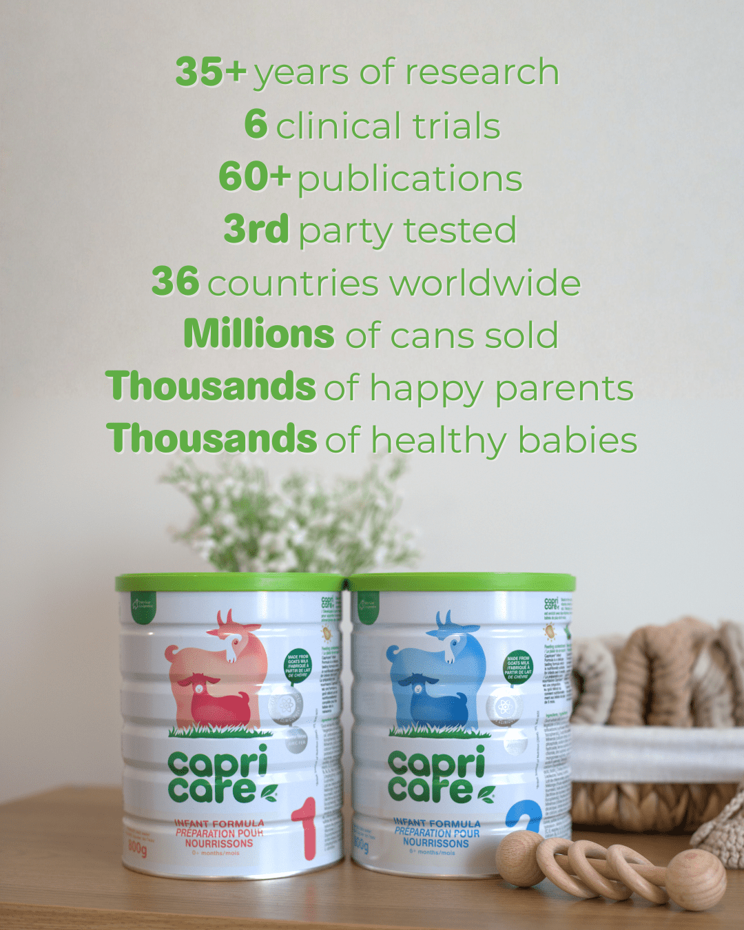 Capricare préparation au lait de chèvre entier pour bébés stade 1 (0–6 mois) – 800 g en poudre