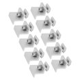 thumbnail image 4 of 10PCS Solar Panel Mounting Z Brackets Aluminum Alloy Pressing Block PV Panel Rail End Grounding Clamps Lightweight Solar Rail End Clamps For RVs Trailers Boats Yachts Wall, 4 of 8